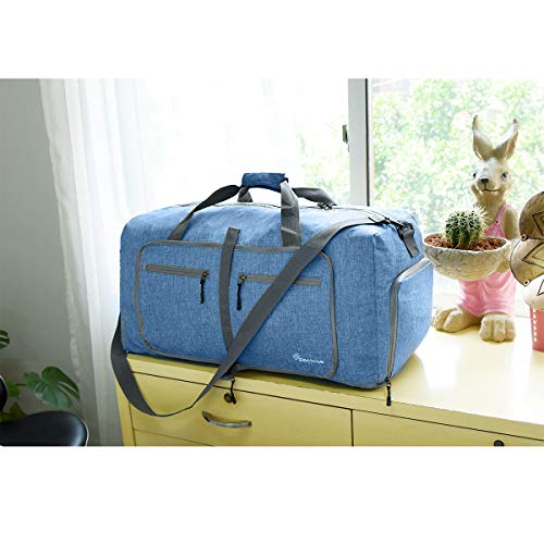 Duffel Bag 60L Packable Duffle Bag with Shoes Compartment Unisex Travel Bag Water-Resistant Duffle Bag