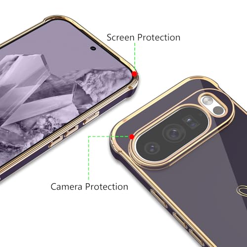 Coque Google Pixel 9 Pro XL violette chic pour le quotidien
