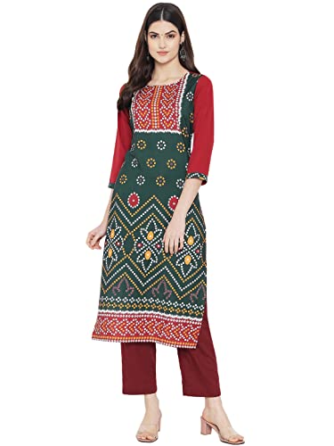 Image of Women's Crepe Straight Kurta