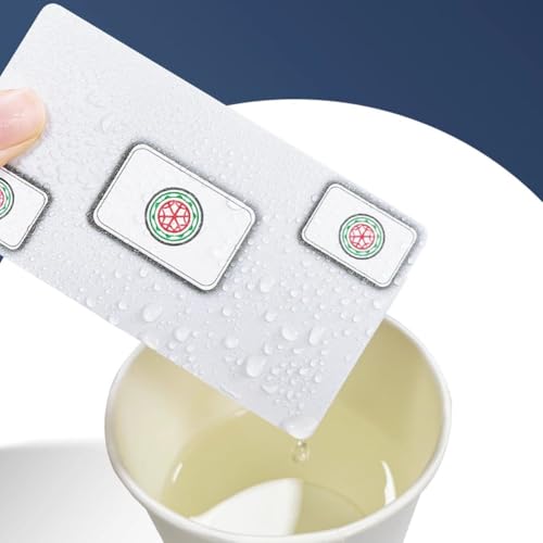 Juego de Cartas Mahjong Portátil con 144 Fichas miniatura 6