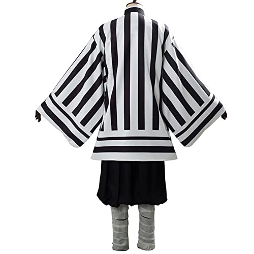 Lmetsky Men Costume Uniform Cosplay Outfit Kimono Suits Set Halloween Female Men (White, Small) by Lmetsky - Used condition - Image 3