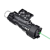 Metal ML C+ Box Laser Sights，with IR Laser + Red/Green/Blue Laser Sight + IR Fill Light + Strobe/Momentary/Constant Modes Whitelight LED 220 Lumens Flashlight，for 20mm Rail (Green Laser BK)