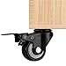 1.5 Inch Swivel Caster Wheels Set of 4, YEEMIGO Locking Casters Heavy Duty Total Capacity 330lbs, Metric M8×25mm Threaded Stem PU Casters with Brake, Castors for Hardwood Floor Carpet