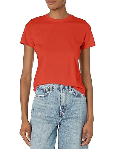 Vince Womens ESSENTIAL CREW, X-SMALL Vermillion
