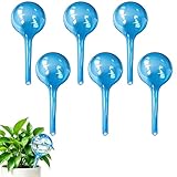 MOONSOUND Small Plant Watering Globes, 6pcs Plastic Plant Watering Devices, Plant Waterer Self Watering Bulbs for Indoor Outdoor Plants