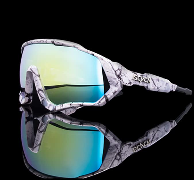 Lunettes photochromiques VTT ski cyclisme avec écran transition blanche
