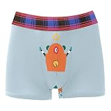 Vintage Funny Cartoon Robot Men's Breathable Trunks Underwear Personalized Boxer Brief Multicolor