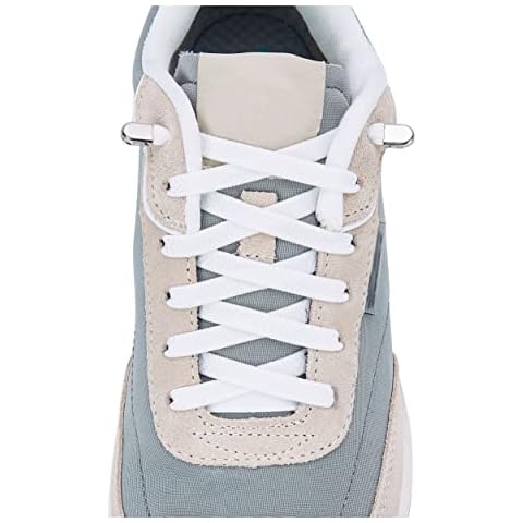 Hstgaga Elastic Shoe Laces for Kids and Adults, Tieless/No Tie Shoelaces for Sneakers, White Cover