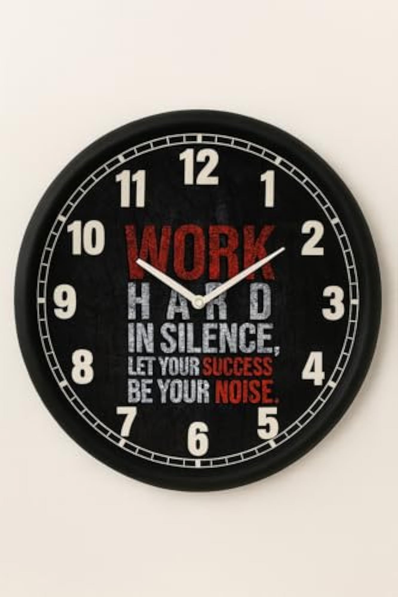 10 Inch Round Quotes Theme Plastic Wall Clock