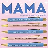 JXBK Motivational Badass Pen Set, Inspiration Pens, Motivational Sarcastic Badass Pen Set, Positive Pens, Funny Pens Swear Word Daily Pen Set, Inspirational Quote Daily Pen Set (MAMA)
