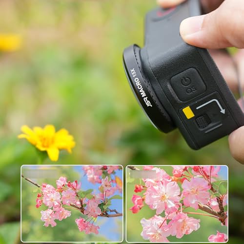 Honbobo Mikroobjektiv für DJI Osmo Action 6, 15X Micro Lens Makro Linse Filter Objektiv Zubehör für DJI Osmo Action 6 (Quick-Release-No Removal Original Lens)