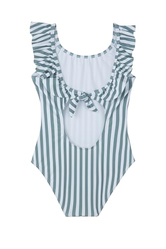 Gottex Kids Ditsy Dream Textured Square Neck Ruffle One Piece Swimsuit Chlorine Resistant and Built-in UPF UV Protection2