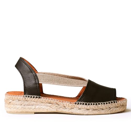 Image of Toni Pons - ETNA - Flat leather sandal with elastics