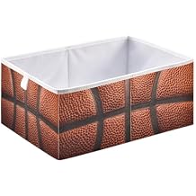 Bolaz Basketball Ball Texture Closet Organizers Storage Cubes Storage Bins Shelf Baskets Containers for Home Kids Room Toys Office