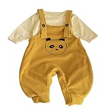 KCDING Bébé Combinaisons Flanelle Barboteuses,Combinaison Anti Uv Bebe Fille 9 Mois Veste En Jean Enfant Cintrée Barboteuse Bebe Fille Manga Vêtement Fille 5 Ans Tenue De Naissance Bebe 12-18 mois