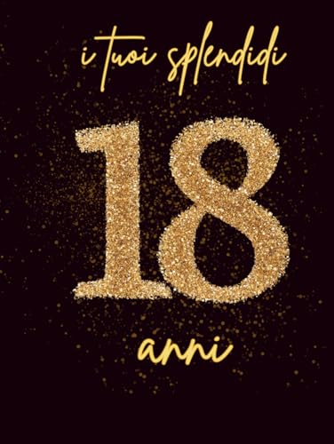 Imagen de Libro degli ospiti 18 anni Guestbook Elegante Copertina Rigida Nera e Oro per Festa di Compleanno e Album di Ricordi