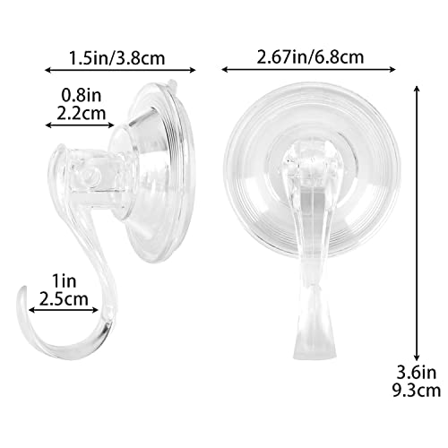 Image of Sattiyrch Wreath Hanger for Front Door,Removable Vacuum Suction Cup Hooks for Glass Door and Window,Spring Halloween Fall Christmas Door Wreath Holder,Holds up to 16 Lbs (4)