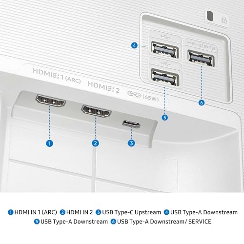 Samsung The Movingstyle Essential 32" 4K UHD Smart Monitor with Adjustable Rolling Stand, Smart TV Apps, Built-in Speakers, White Design, Gaming Hub, AI Picture Optimizer, SmartThings, F-LS32FM70-MSR - Image 9