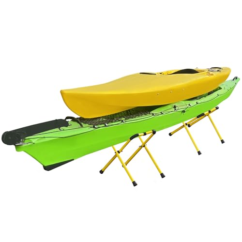 GanFindX Foldable Aluminum Kayak Stand, 2-Pack | Portable Canoe Storage Rack with Adjustable Height for Indoor Use, Heavy-Duty 150 lb Load Capacity, Space-Saving Design by GanFindX - Image 2