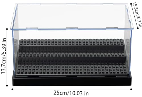 TINGLAND Acryl Schaukasten Vitrine，3 Schicht Mini Figuren Schaukasten Für Minifiguren Staubdichte Vitrine Für Bausteine Für Minifiguren Actionfiguren Blöcke Sammlerstücke