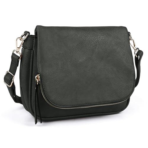 Image of Crossbody Bags for Women Small Pu Leather Over the Shoulder Purses and Flap Cross Body Handbags with Multi Pockets