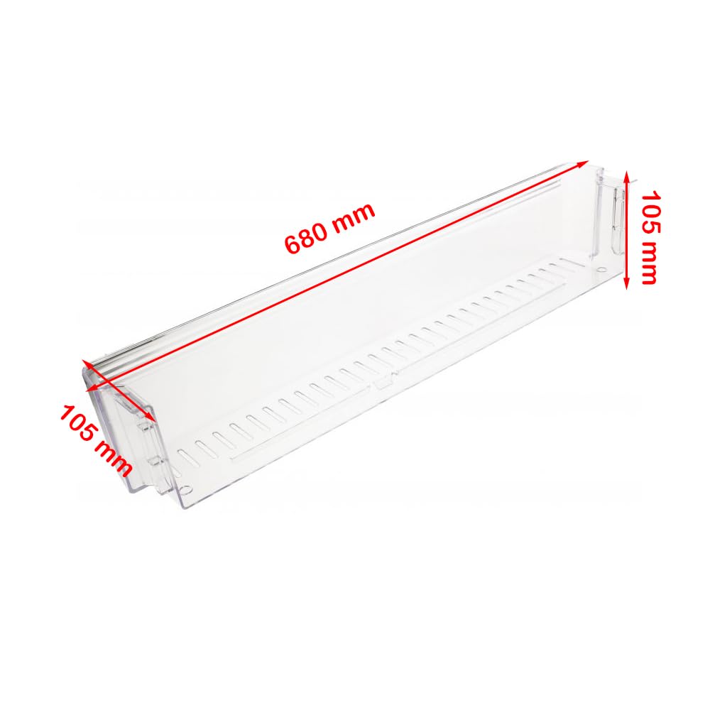 Balconcino Bottiglie Inferiore Portabottiglie 680 x 105 x 115 mm per Frigorifero Compatibile con Sharp per Modelli: SJ-PT SJPT6 SJ-GC Ed Ulteriori