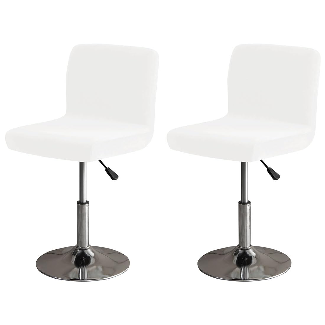 Bifaunvogel White Bar Stools Cover With Back Velvet Barstools Slipcovers Stretch Counter Height Bar Stool Covers Protector Square Swivel Barstool Covers For Kitchen Bar Set Of 2