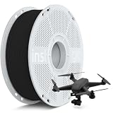 Inslogic Pre-Dried PA6-CF Carbon Fiber Nylon Filament 1.75mm, 1KG Black