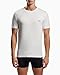 Emporio Armani Men's Bold Monogram 2 Pack Crew Neck Shirt, White/Armani Blue