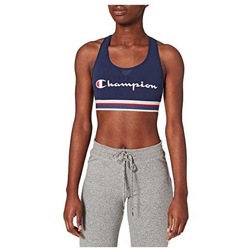 Champion The Authentic Bra Reggiseno Sportivo, Blu Marino, XS Donna