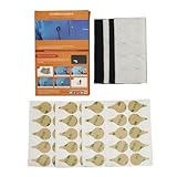 Amykite 40 fundas para parabrisas de micrófono, para ocultar micrófonos lavalier en la ropa, para reducir el viento y otros ruidos, círculos de tela en blanco y negro, 20 unidades