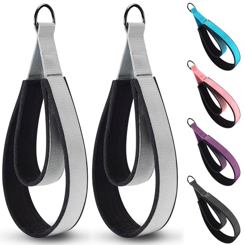 2pcs comfortable enhanced thickness pilates double loop strap - d-ring strap for home gym amp yoga workout accessories