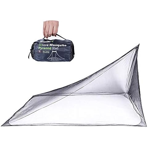 4Monster Camping Net with Carry Bag, Compact and Lightweight, Fits Bed,Sleeping Bags,Tent (Double) Cover