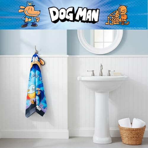 Image of Dog Man Supa Comic Kids Super Soft Bath /Pool /Beach Soft Cotton Terry Hooded Towel Wrap, 24 in x 50 in, (Officially Licensed Product) by Franco