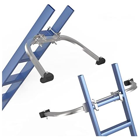 Ladder Stabilizer,Extended Ladder Stabilizer,Ladder Extension Accessory for Roof Gutter, Ladder Stabilizer for Roof Wing Span/Wall Ladder Standoff, Wheel Heavy Duty Steel Ladder Roof Hook Cover
