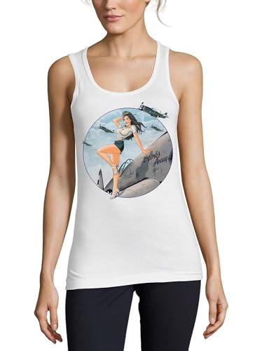Camiseta sin mangas de algodón fresco que evita el calor con diseño Pin Up