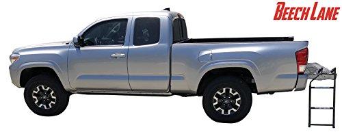 Beech Lane Pickup Truck Tailgate Ladder - Universal Fit, Stainless Steel Self Drilling Hex Screws for Easy Install, Durable Aluminum Step Grip Plates, and Sturdy Rubber Ladder Feet - Thumbnail 3