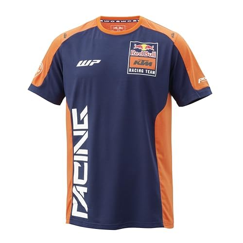 KTM Red Bull Racing Team - Camiseta réplica del equipo, Anaranjado/ azul marino, Large