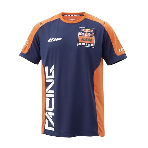 KTM Red Bull Racing Team - Camiseta réplica del equipo, Anaranjado/ azul marino, Large