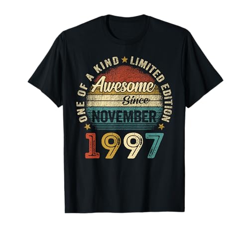 Retro 28 Years Old Vintage November 1997 28th Birthday Men T-Shirt