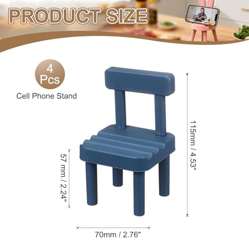 Support téléphone portable chaise multi-angles bleu sourcing map - Lot de 4