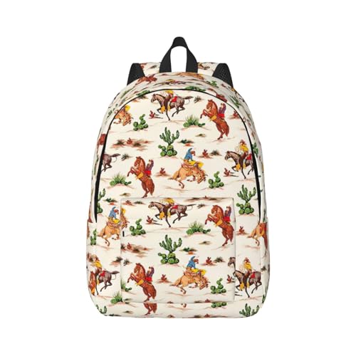 Sac à dos ordinateur 15 pouces en toile imprimé vintage pour randonnée et camping en duo