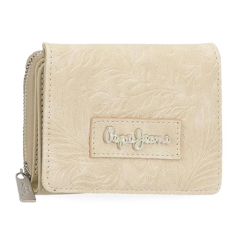 Pepe Jeans Jana Billetero con Monedero Beige 10x8x3 cms Poliéster con Detalles en Piel Sintética by Joumma Bags