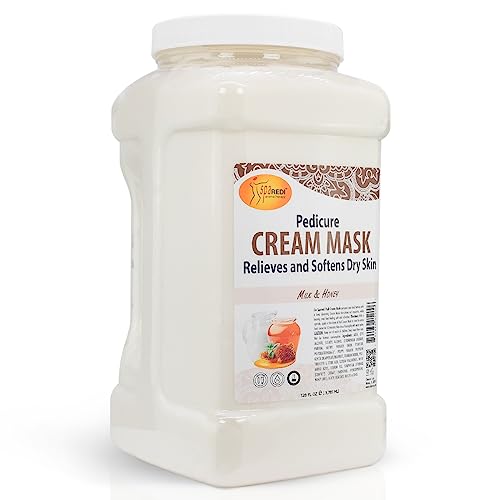 Spa Redi - Body And Foot Cream Mask, Milk And Honey, 128 Oz - Pedicure Massage For Tired Feet And Body, Hydrating, Fresh Skin - Infused With Hyaluronic Acid, Amino Acids, Panthenol, Comfrey Extract #TOP15