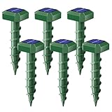 Mole Repellent in Lawn Snake Repellent Solar Powered,Groundhog Repellent Stakes,Animal Control, Vole Deterrent Waterproof Spikes Drive Away Burrowing Animals from Lawns and Yard,10 Pack