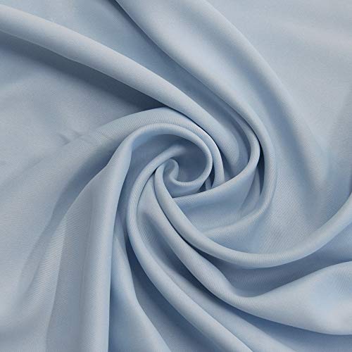 Best Home Fashion Basic Thermal Insulated Blackout Curtain - Antique Bronze Grommet Top - Sky Blue - 52" W X 84" L - No Tie Back (Set Of 2 Panels) #TOP5