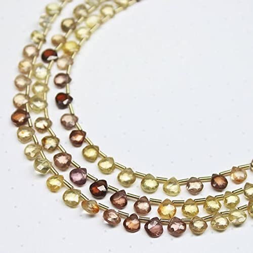 Zircon briolette cœur facetté perles de fil pour créer un cadeau personnalisé unique