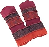 GURU SHOP Elfen Handstulpen, Boho Pulswärmer - Wine/orange, Herren/Damen, Synthetisch