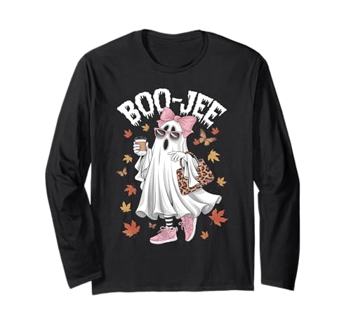 Divertida taza de café fantasma de Boo-Jee Halloween Boo Jee Ghost Otoño Manga Larga