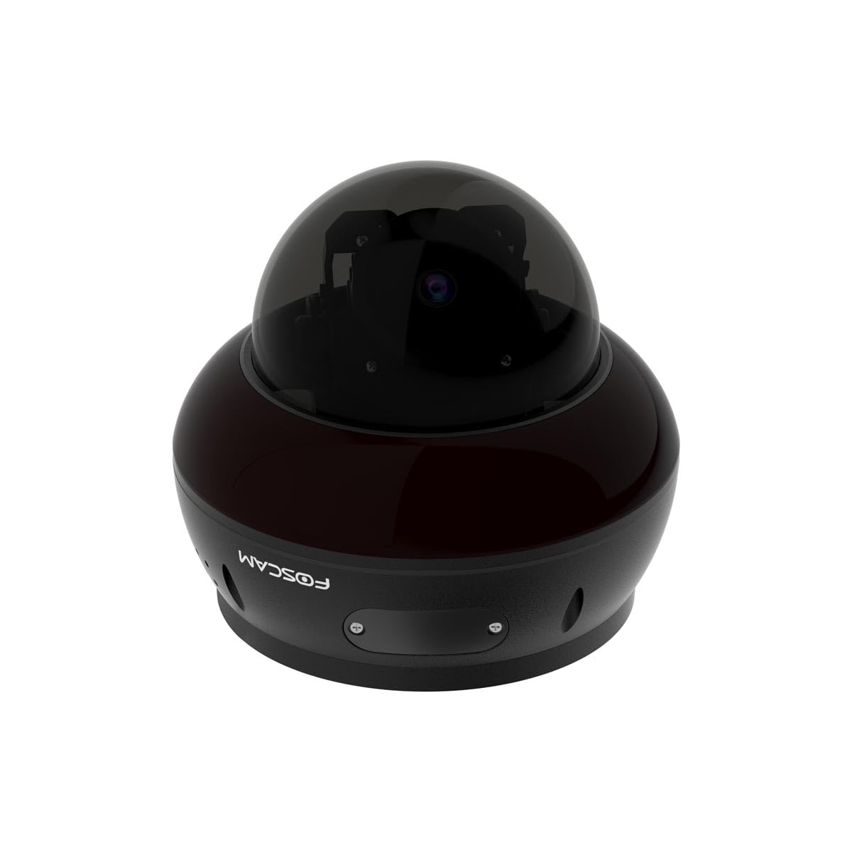 Foscam D8ET 4K 8 MP PoE IP Dome Überwachungskamera mit motorisierter PT-Funktion, KI-Personen- und Fahrzeugerkennung, IK10 Vandalismus-Schutz (schwarz)